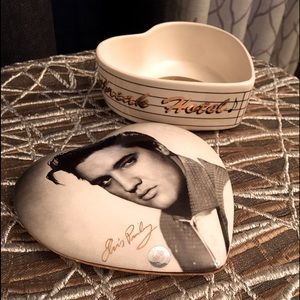 Rare Vintage Elvis Presley Ceramic Trinket Box